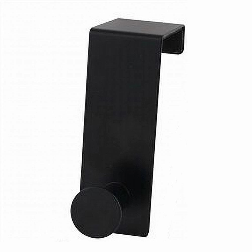 Trade Shop - Appendiabiti Da Porta Con 1 Gancio 4x11.5 Cm Nero Per Asciugamani Vestiti 87774 -