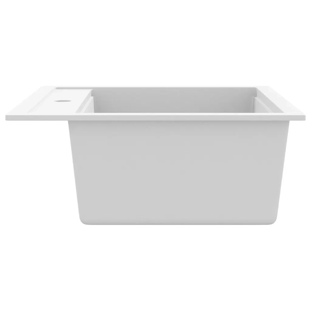 Lavello da Cucina in Granito Vasca Singola Bianco CFW7470174