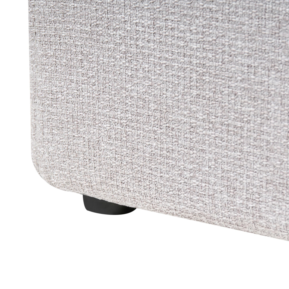 Letto matrimoniale con contenitore in tessuto grigio chiaro 140 x 200 cm portaoggetti stile moderno