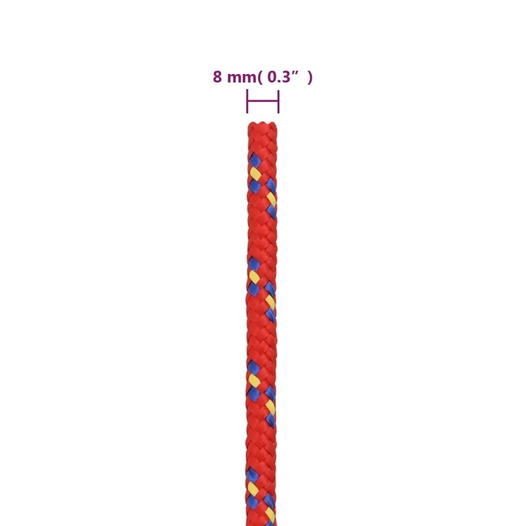 Corda per barca Rossa 8 mm 50 m in Polipropilene 152396