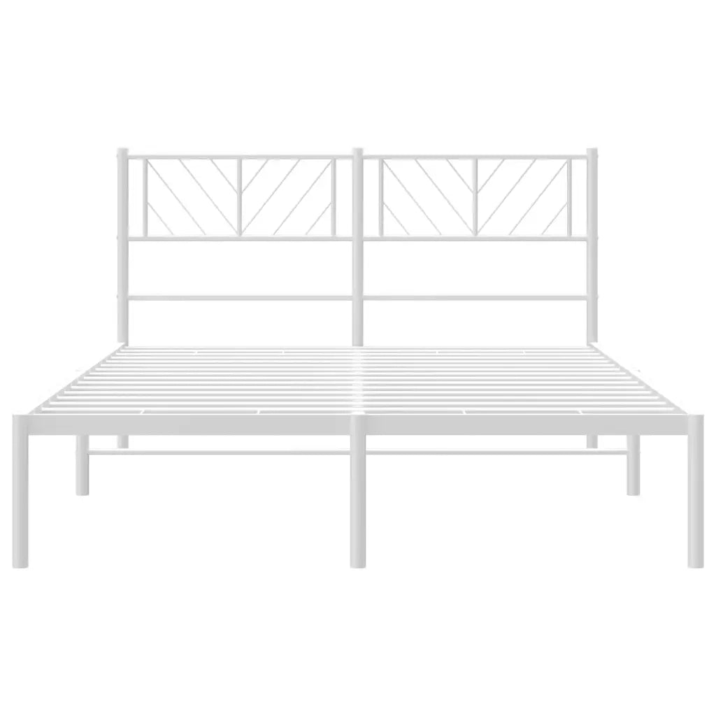 Giroletto con Testiera Metallo Bianco 140x200 cm