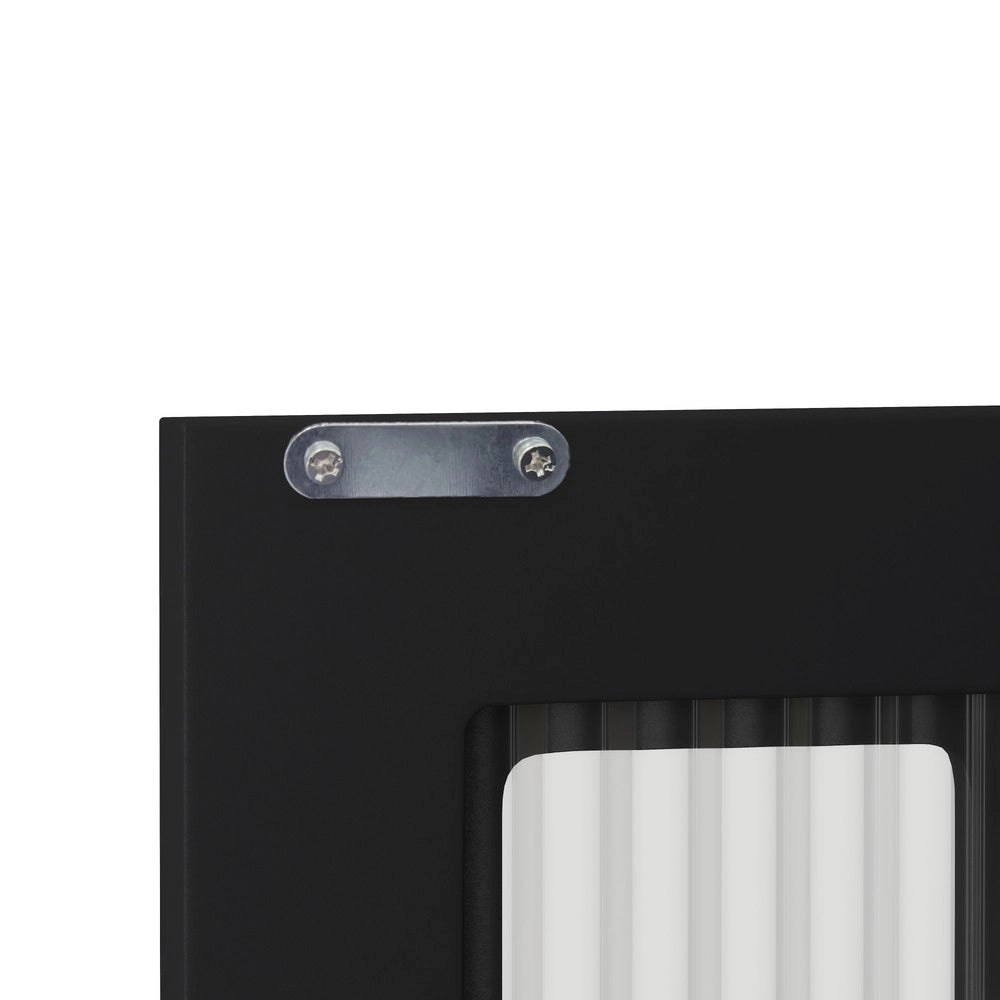 Armadietto da Bagno a Parete ¨C MINIMAL ¨C Nero, 3 Ante, Legno, con Specchio e Porta Salviette