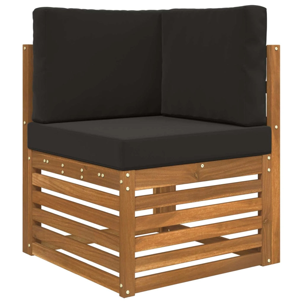 Cuscino per divano da esterno 3 pcs Nero Poliestere 900751