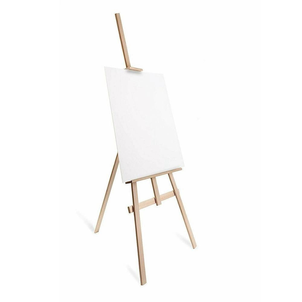 Trade Shop - Cavalletto Pittorico In Legno Inclinabile 165 Cm Pittura Esposizione Tele Quadri -