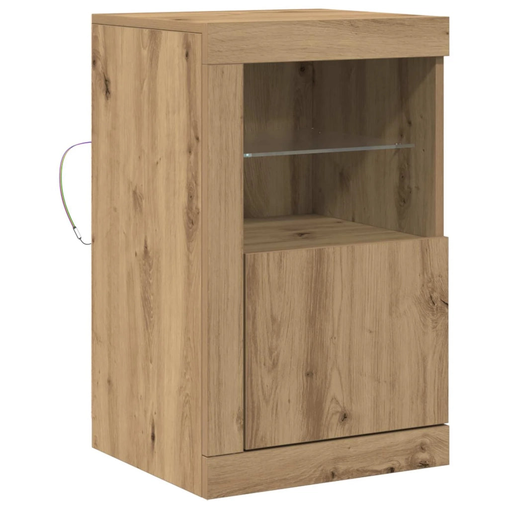 Credenza | Madia LED Rovere artigianale 41 x 37 x 67 cm Legno multistrato