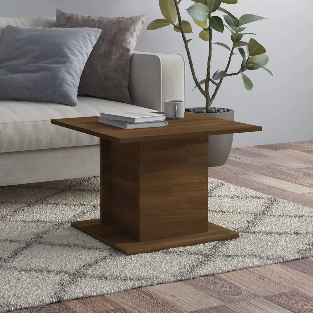 Tavolino da Salotto Rovere Marrone 55,5x55,5x40cm in Truciolato 813097