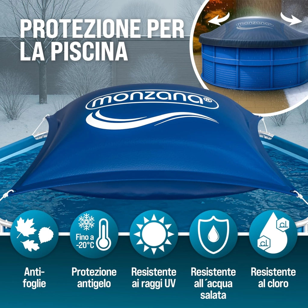 ® 6x Cuscino Gonfiabile per Piscina Invernale 120 cm XL PVC -20°C Doppia Cucitura 4 Occhielli Valvola Sicurezza Copertura Pool Winter