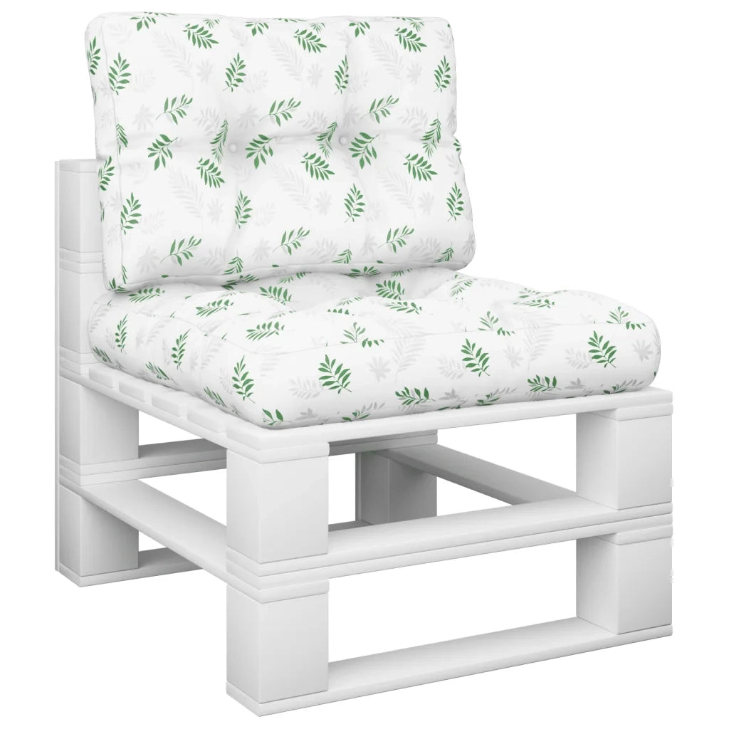 Cuscini per Pallet 2 pz Motivo a Foglie Tessuto 360663