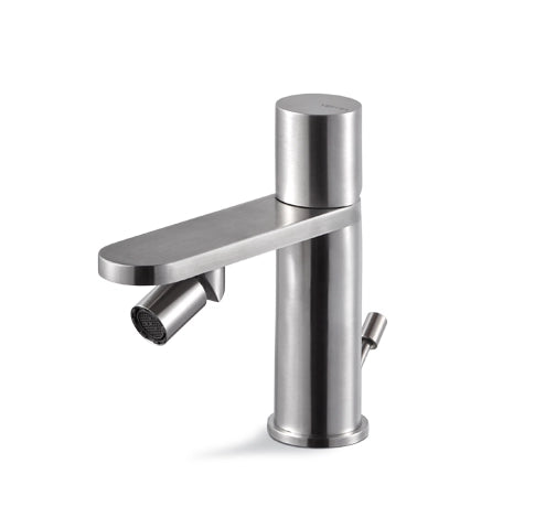 Miscelatore bidet con scarico acciaio inox Vema VENY STEEL V29070 Satinato