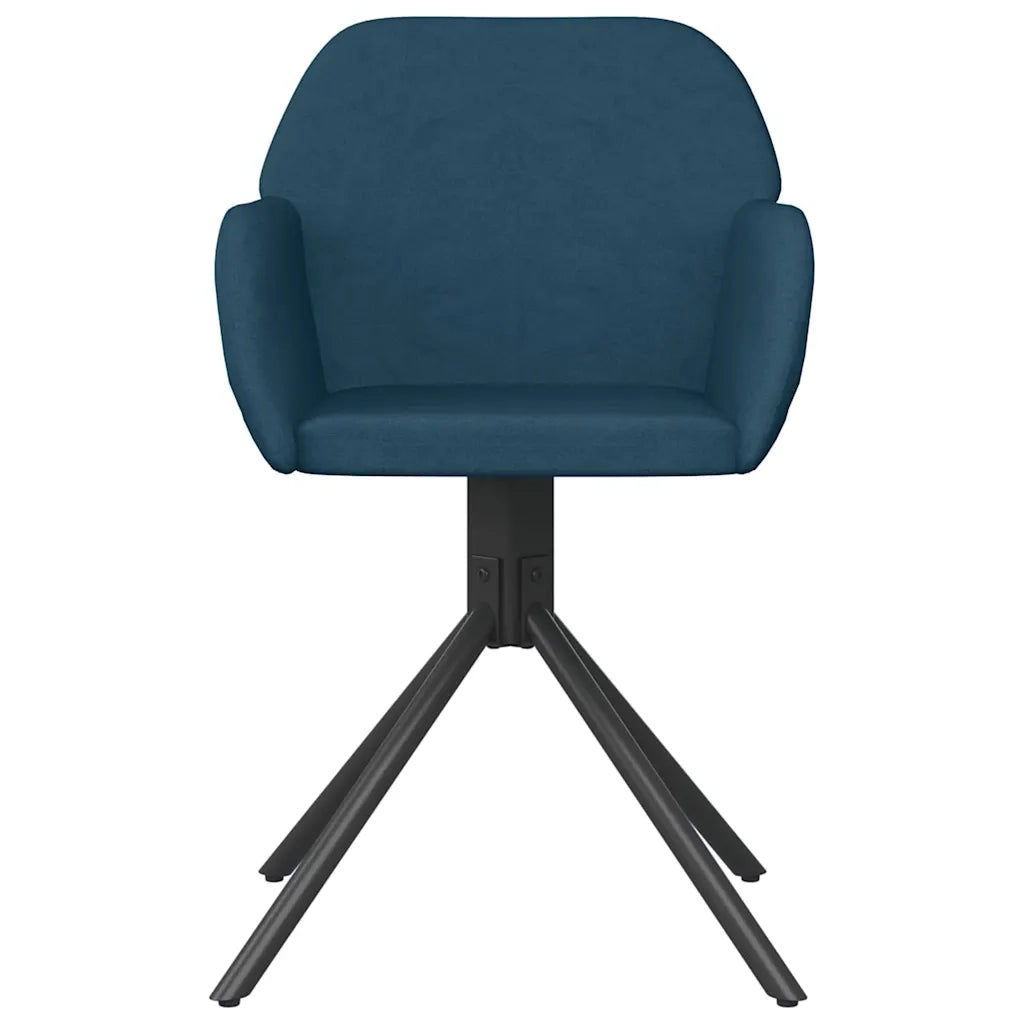 Sedie da Pranzo Girevoli 2 pz Blu in Velluto cod mxl 9226