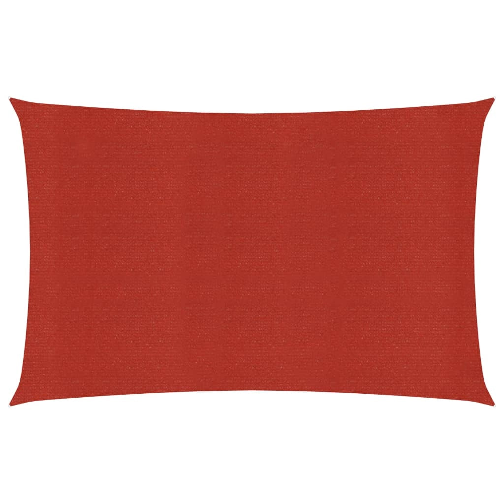 Vela ombreggiante/ombrellone 160 g/m² rosso 3,5 x 5 m HDPE 02_0009261