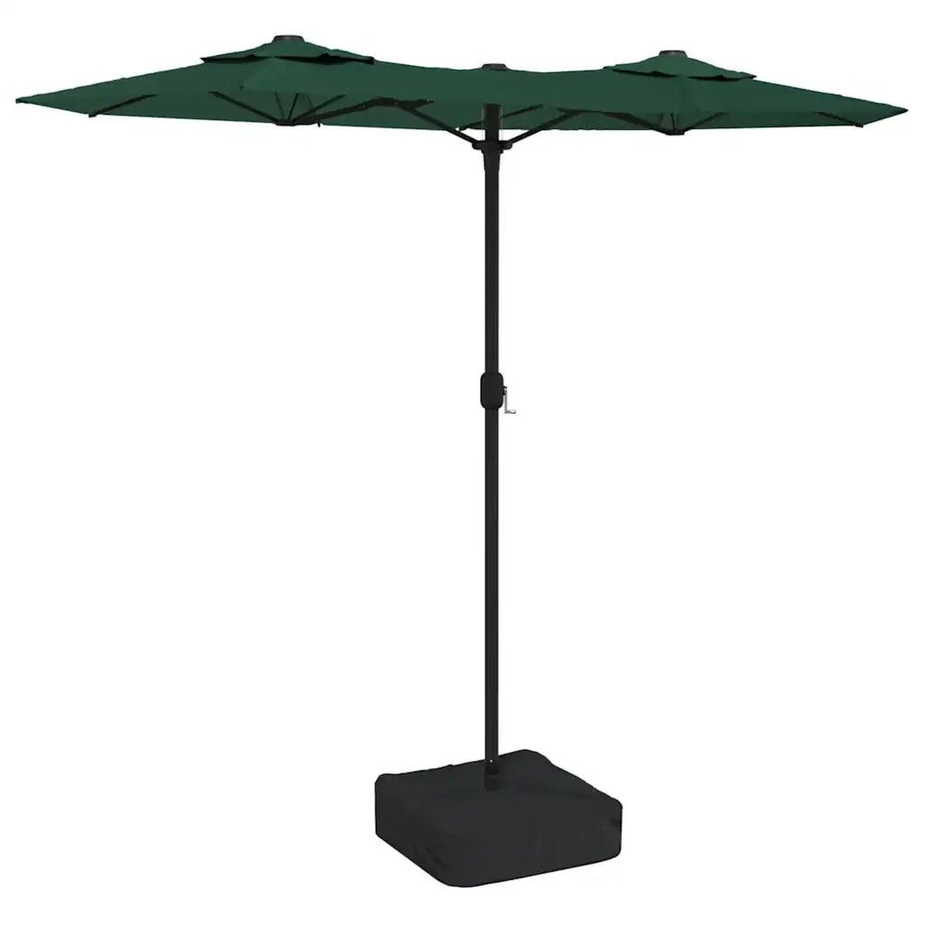 Ombrello | Parasolne a Doppia Testa con LED Verde 316x145 cm