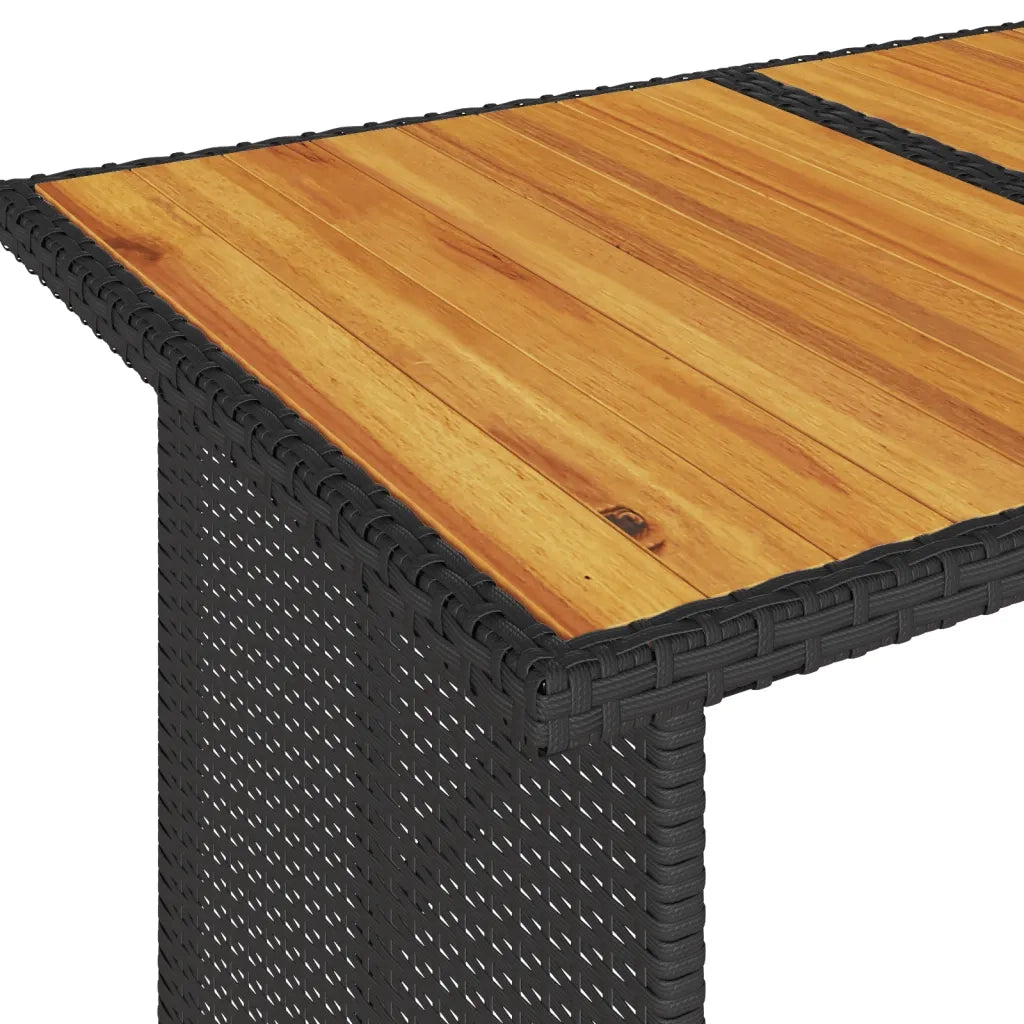 Set da Pranzo da Giardino 2 pz con Cuscini Nero in Polyrattan 366336