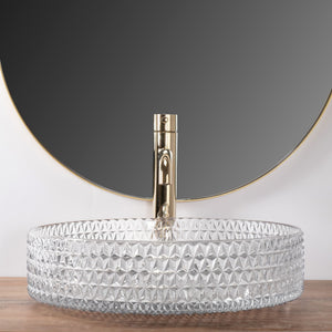 Lavabo Da Appoggio Rea Cristal Transparent 39