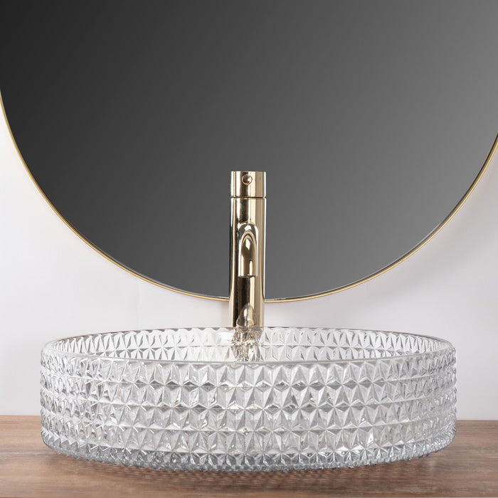 Lavabo Da Appoggio Rea Cristal Transparent 39