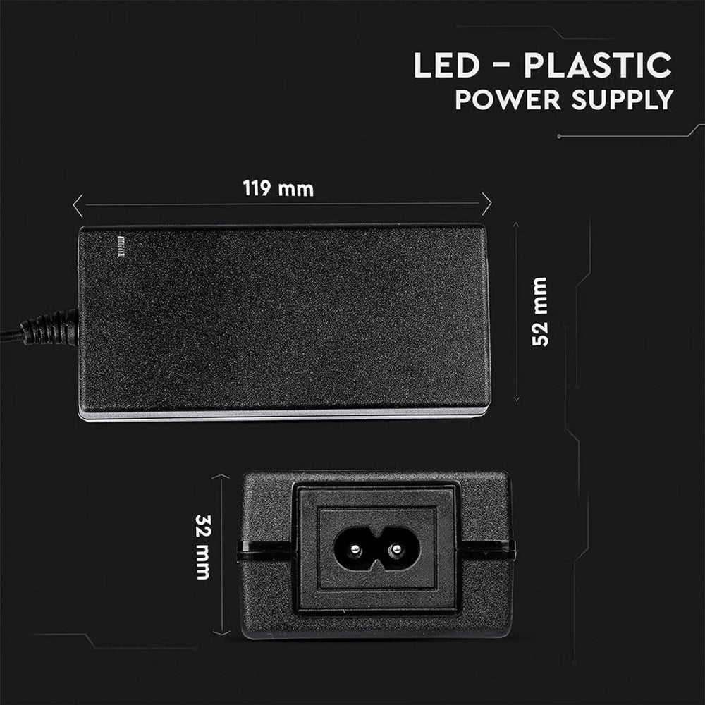 Trade Shop - Alimentatore 12v 78w 6,5a Con Jack 2.1 Ip44 Plug&play Spina A 2 Poli Input 220v -