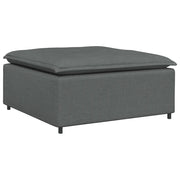 Divano | Divano da soggiorno | Sofa Modulare Poggiapiedi Modulo Grigio Scuro 100x100x48 cm