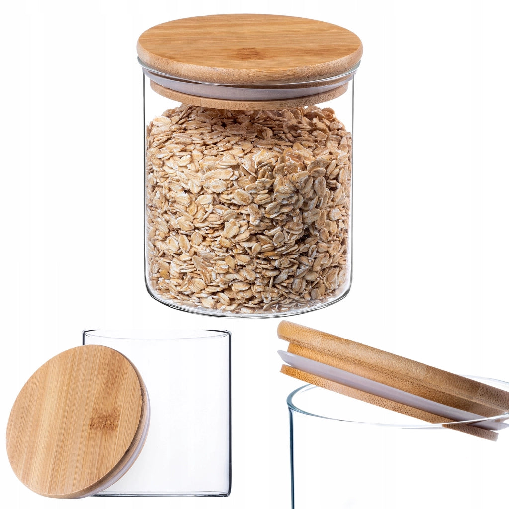 Contenitore per alimenti KADAX in vetro, barattolo per pasta e spezie sfuse con coperchio, 800 ml