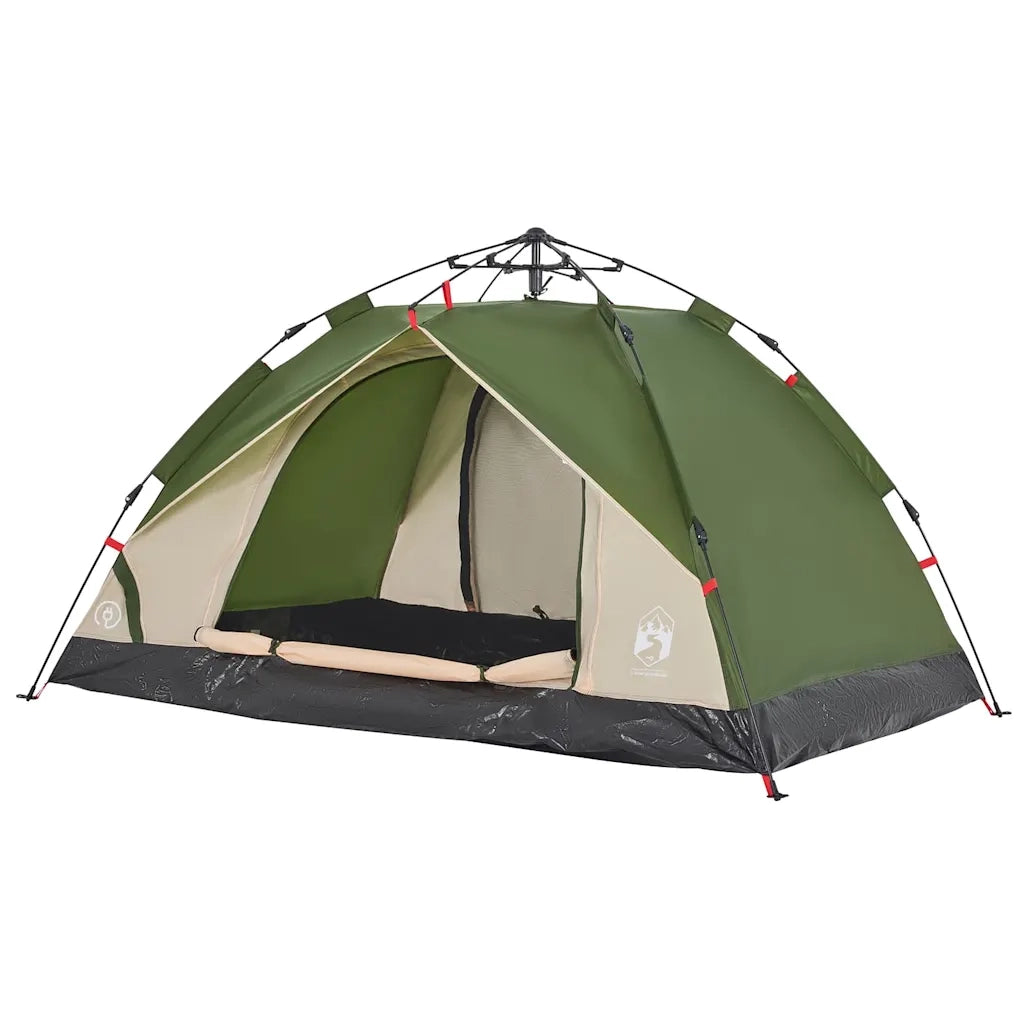 Tenda a Cupola da Campeggio 2 Persone Verde a Rilascio Rapido 4004189