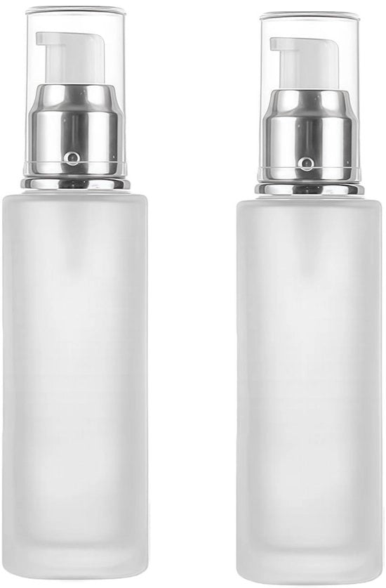 Dispensatore di Lotion in Vetro Leggero Riscaldabile - 120ml - Opaca - Ideale per Viaggi - Set di 2
