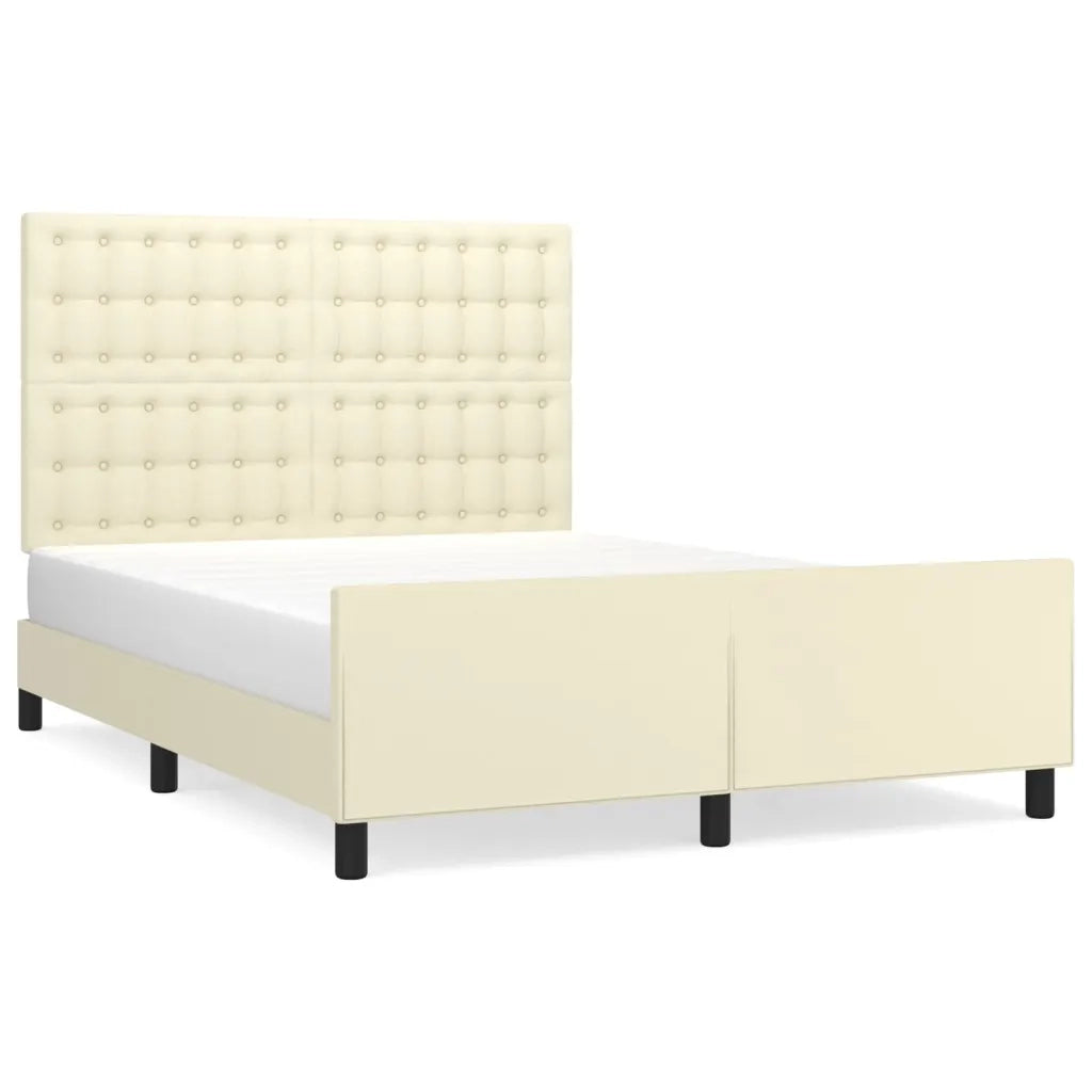 Giroletto con Testiera Crema 140x190 cm in Similpelle cod mxl 58367