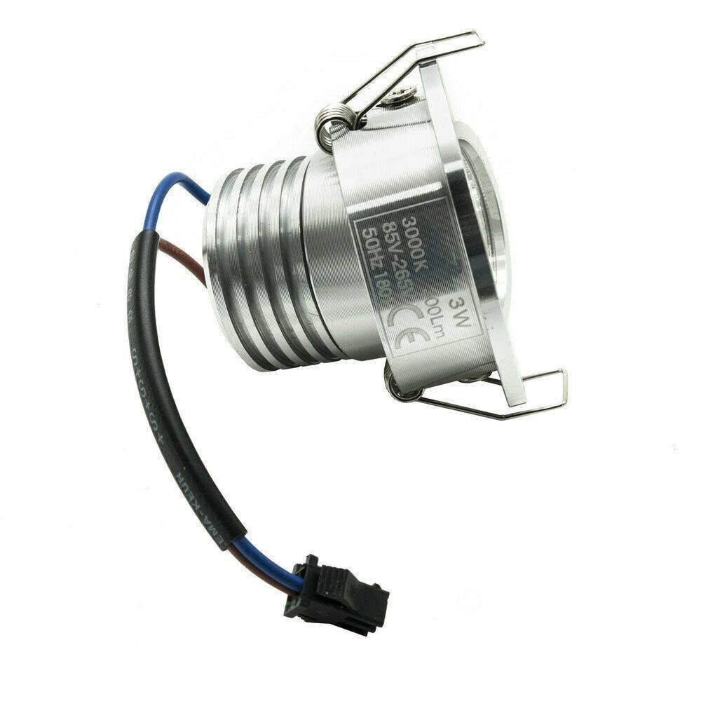 Trade Shop - Faretto 1 Led Cob Incasso 3 Watt 270lm Orientabile Luce Calda Fredda Naturale -