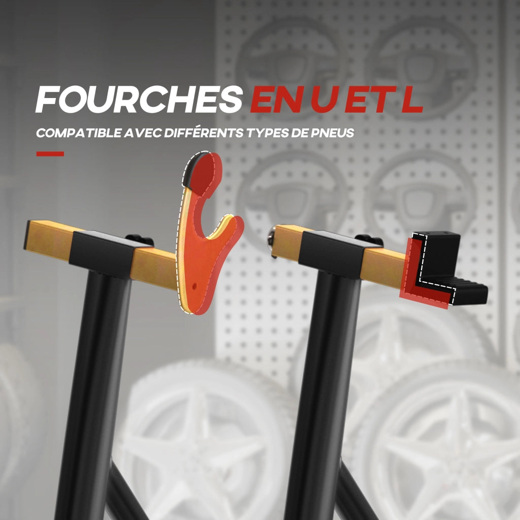 Cavalletto posteriore moto con ruote ¨C Xylo ¨C Supporto ruota con bobbine nero