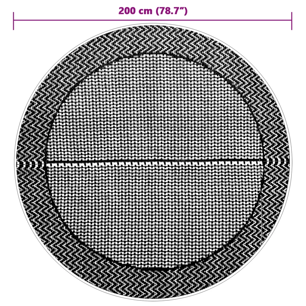 Tappeto da Esterno ARAKIL Grigio Ã˜200 cm in PP