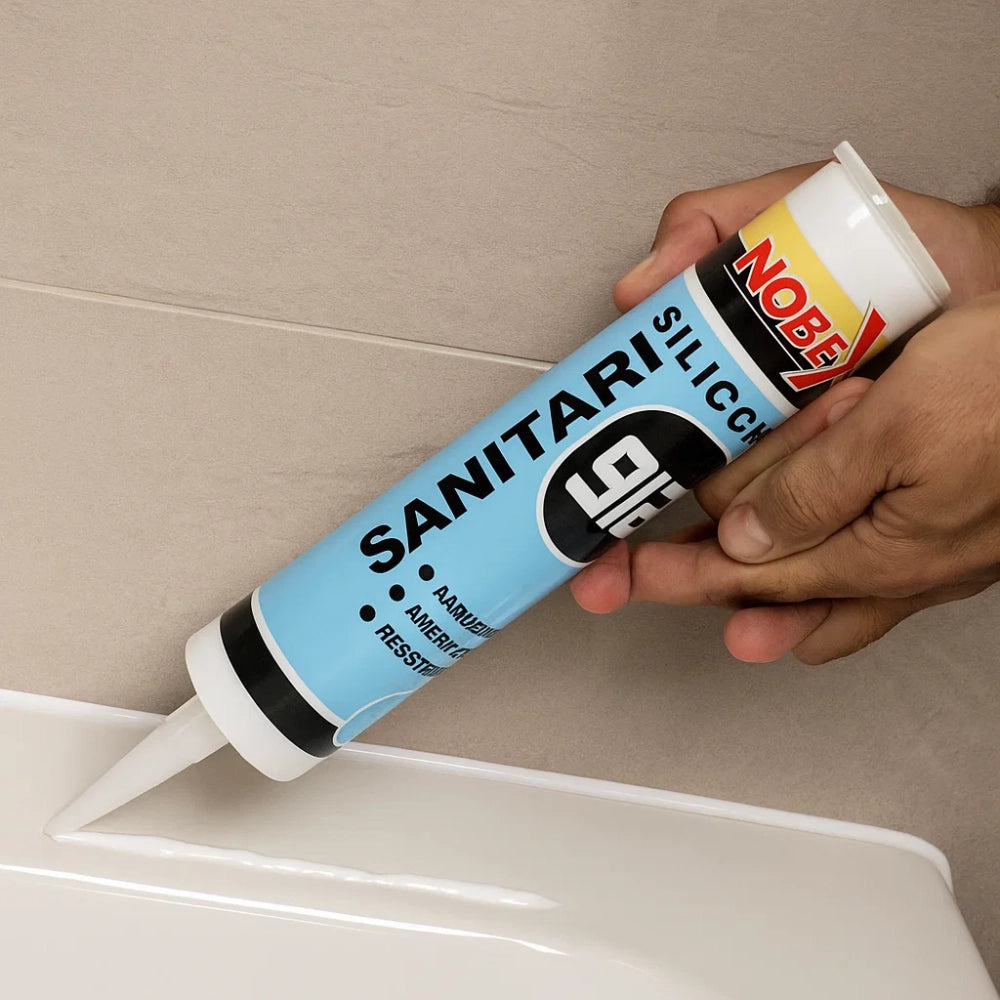 Sigillante siliconico nobex per sanitari e lattoneria *** colore bianco, confezione 1