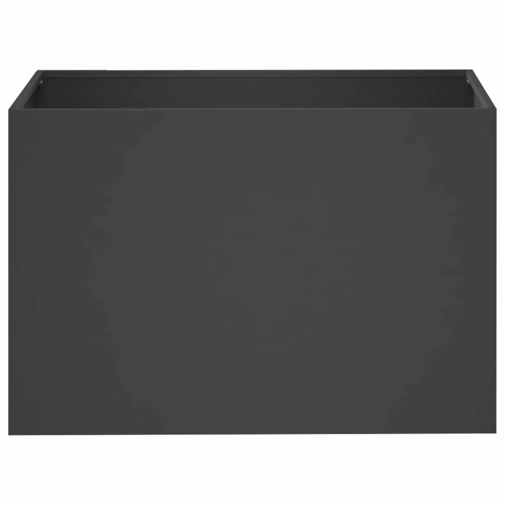 Vaso da giardino Nero 50 x 40 x 40 cm Acciaio laminato a freddo 8005638