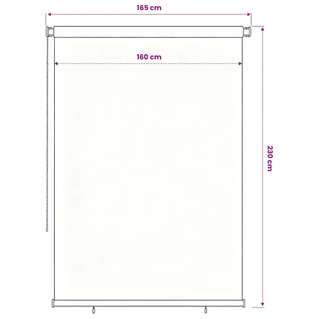 Tenda a Rullo per Esterni 165(L)x230(A) cm nera 312957