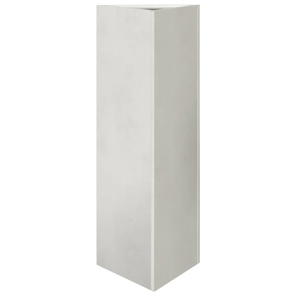 Fioriera rialzata per piante fiori giardino terrazze set da 2 triangolare 30 x 26 x 75 cm acciaio inox argento 02_0039097