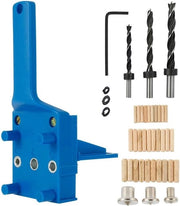Kit di foratura a mano per legno con 41 pezzi, 6/8/10mm, attrezzi per foratura a mano per legno per uso con strumenti elettrici manuali blu