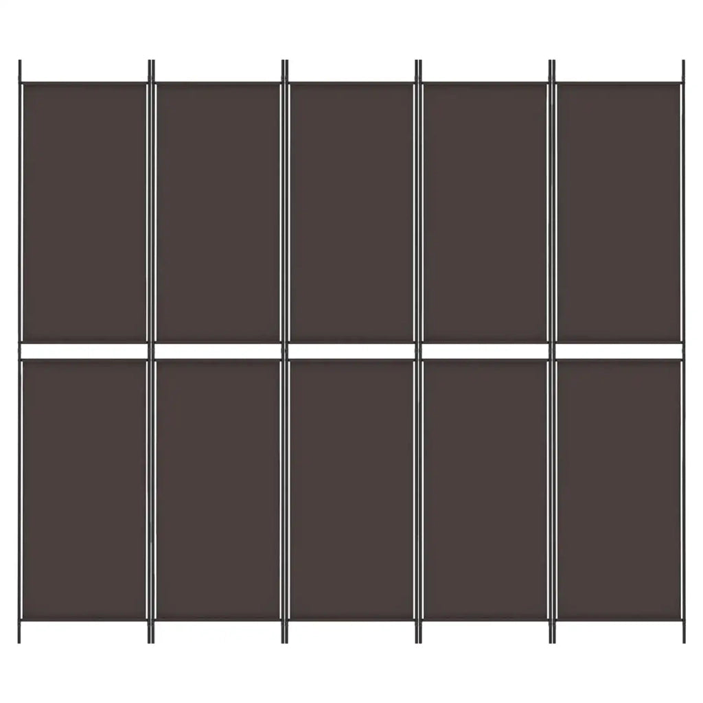 Divisorio a 6 Pannelli Marrone 300x220 cm in Tessuto 350255
