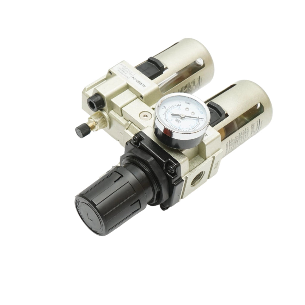 Filtro aria e lubrificatore con regolatore di pressione max. 1 MPa, attacco 1/2
