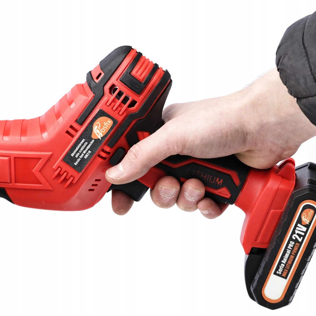 Sega a Gattuccio a Batteria Rosfix Red Woodpecker RW21V – 21V, 2x Batterie Max Lithium, Caricatore Rapido, Valigetta