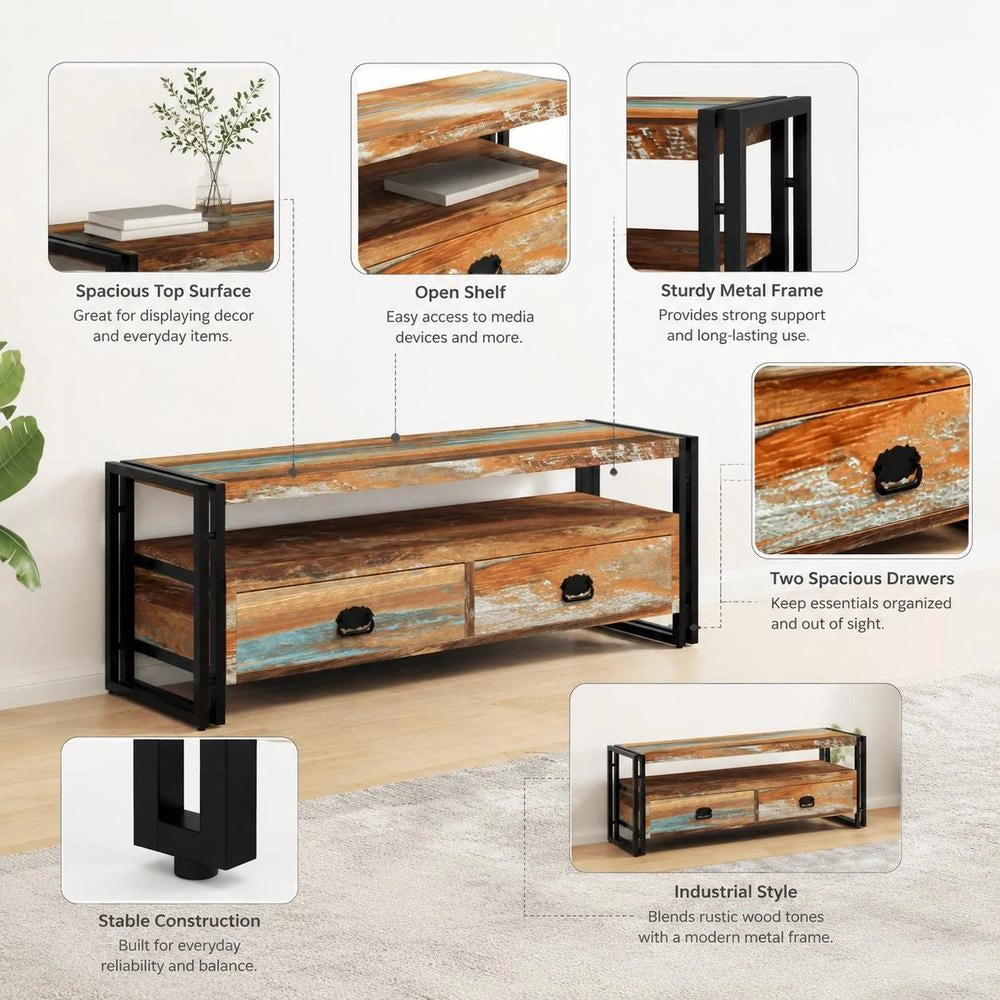 TV Cabinet Made Of Solid Reclaimed Wood