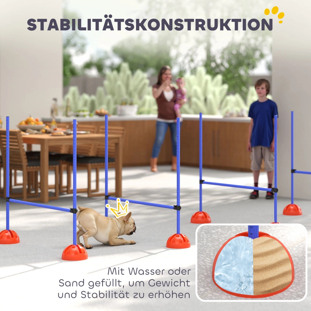 Set Agility per Cani con 4 Ostacoli e Borsa Trasportabile ¨C Minimal ¨C Blu