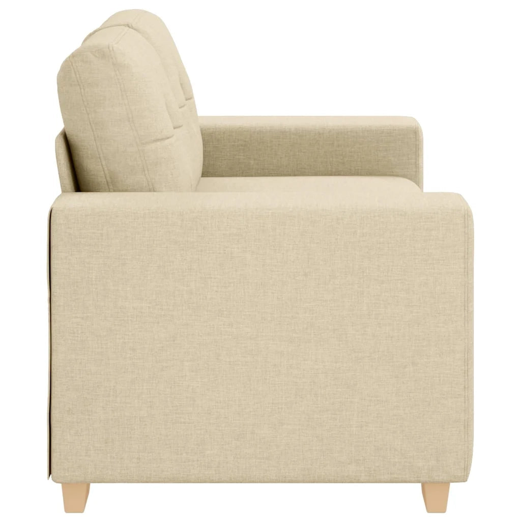vidaXL Divano Divanetto Crema 120 cm in Tessuto
