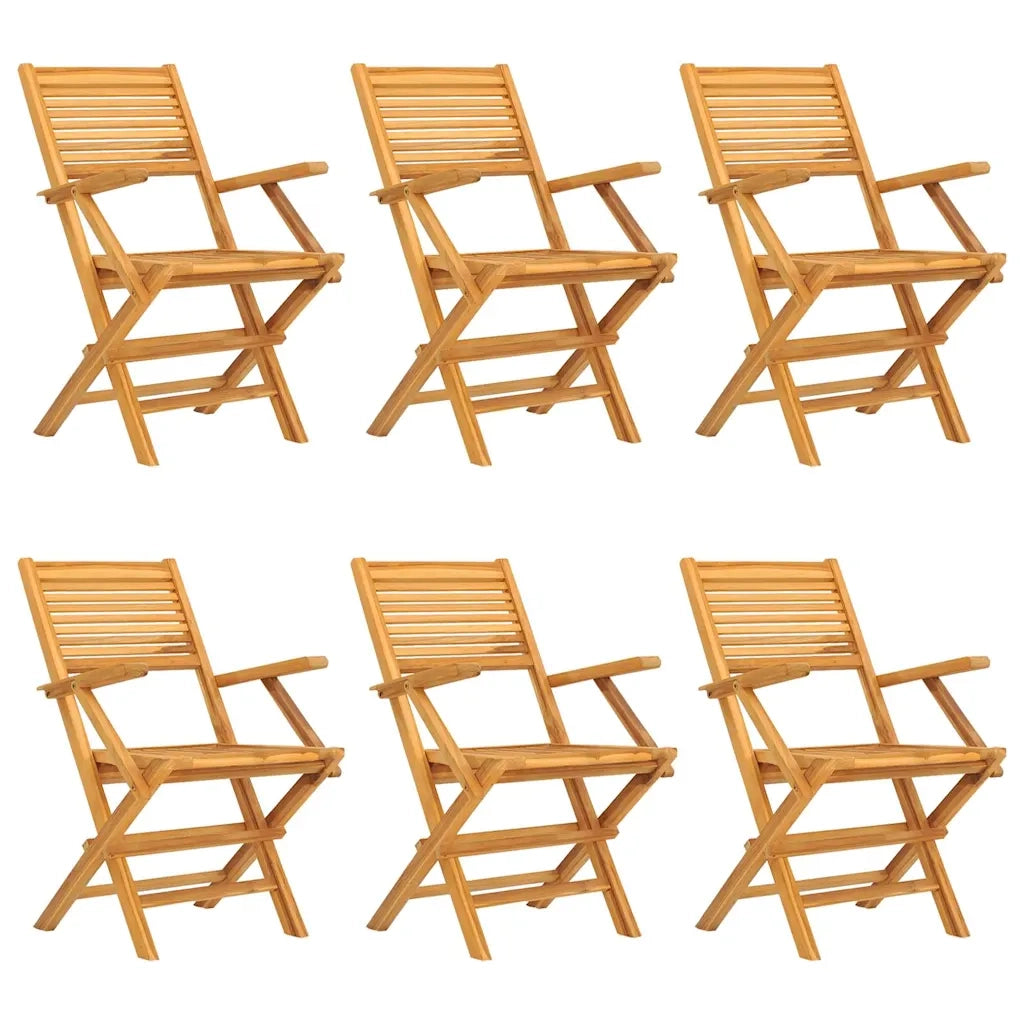 Set da Pranzo da Giardino 7 pz in Legno Massello di Teak 3155014