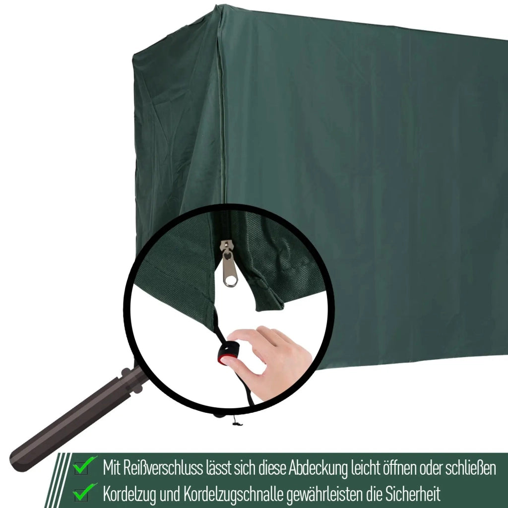 COPERTURA per altalena da giardino in poliestere verde scuro con cerniera