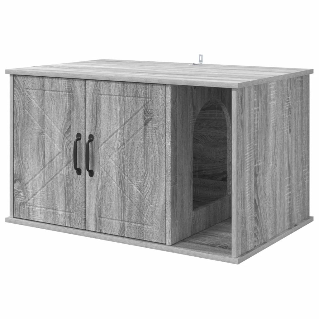 Casa per Gatti Grigio Sonoma 85 x 55 x 50 cm Legno multistrato 8000740