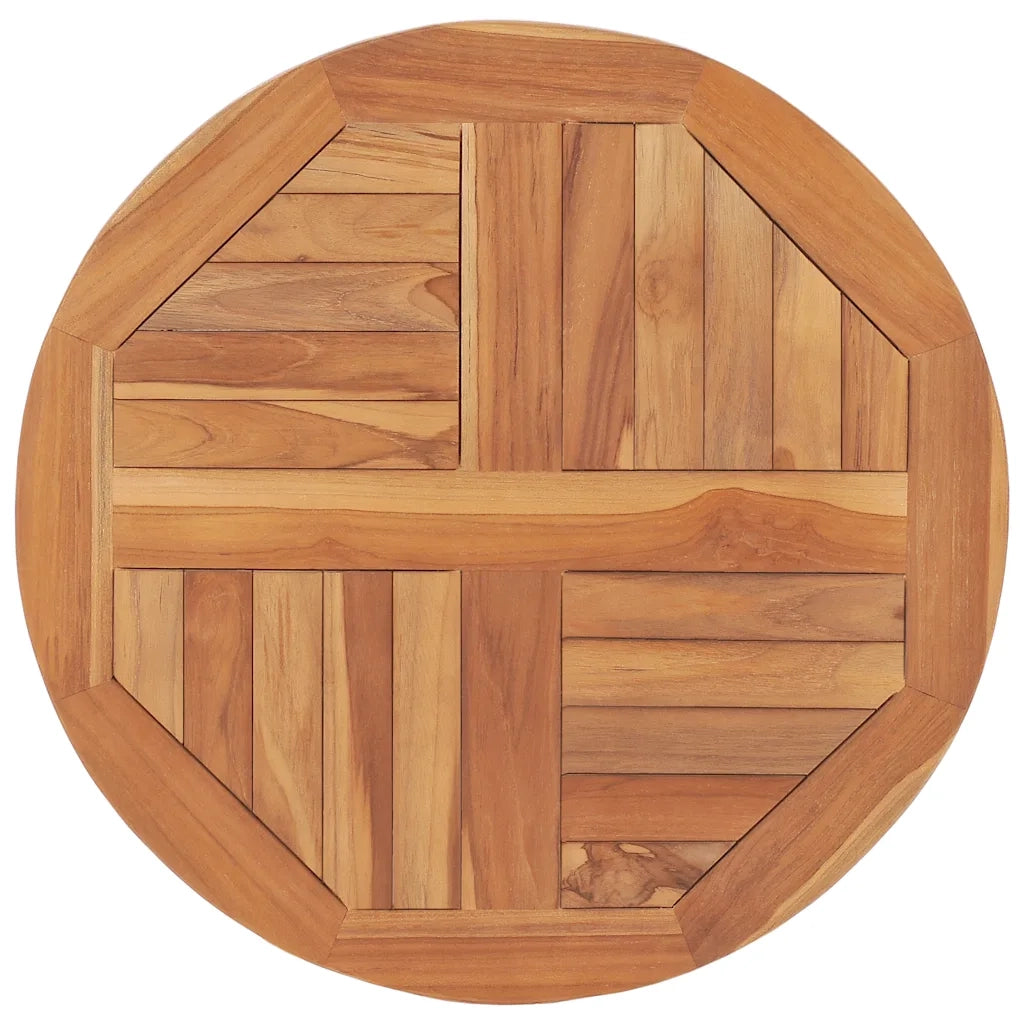 Piano Tavolo | Superficie Tavolo | Piano Scrivania in Legno Massello di Teak Rotondo 2,5 cm 60 cm