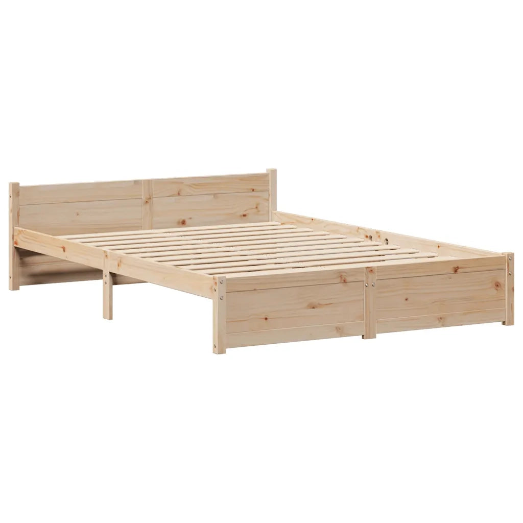 vidaXL Giroletto con Testiera 120x200 cm in Legno Massello di Pino