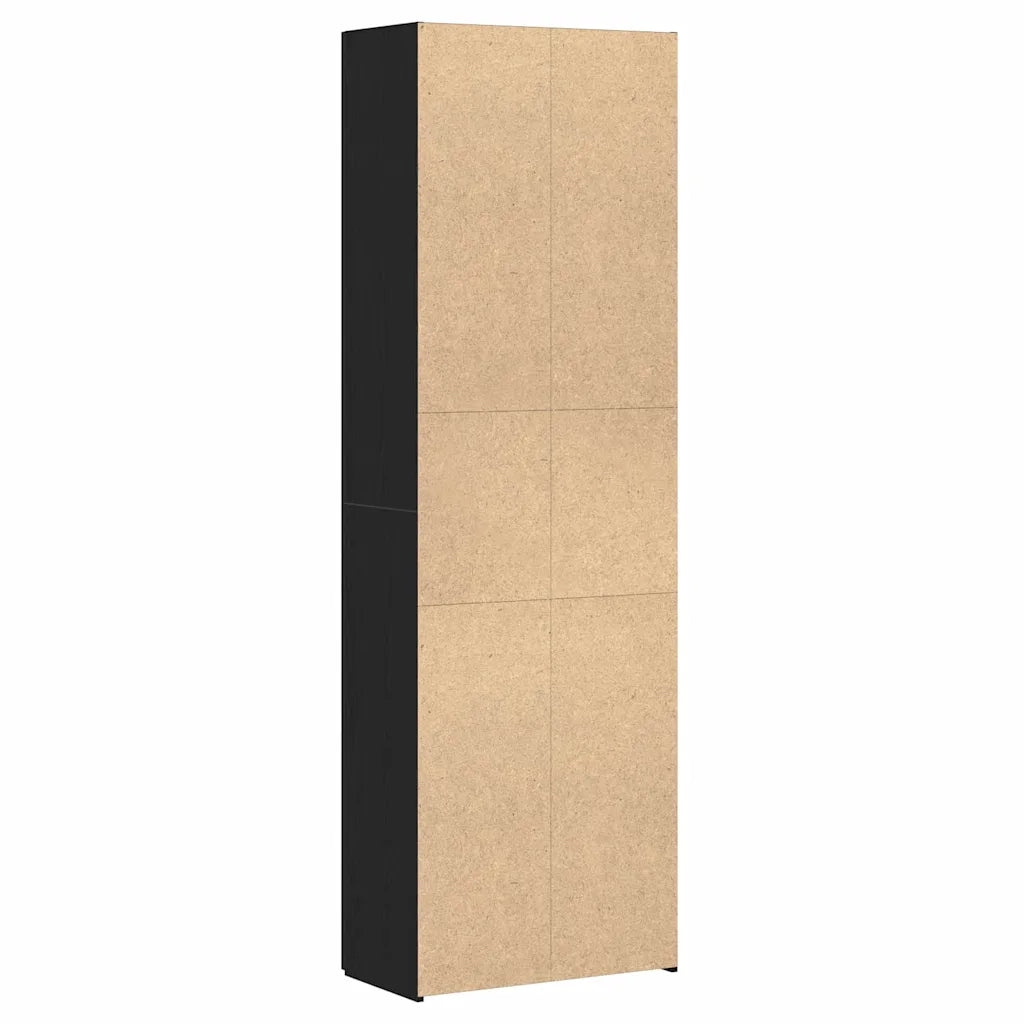 Mobile per Ufficio con lo scaffale Rovere Nero 60 x 32 x 190 cm CFW4524244