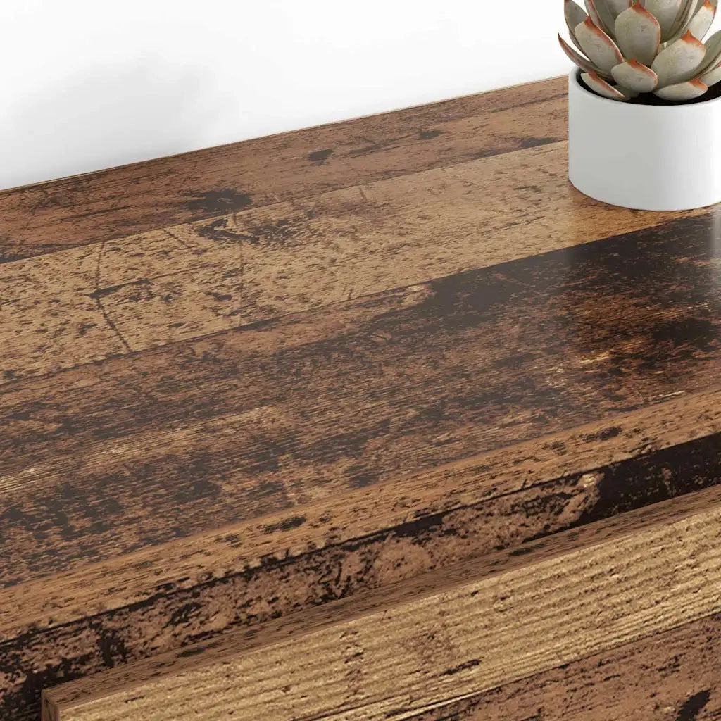 Sideboards con cassetto 2 pcs Legno vecchio 70 x 35,5 x 67,5 cm