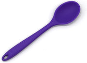 Lamelle in silicone con trattamento antiaderente per la cottura - set di cucchiai per mescolare e cucchiai per cuocere per il forno, mescolare e assaggiare (viola)