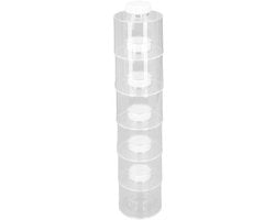 Kruidenrek Portatile con Tasche Separate - Cassetta per Erbe Transparente - 6 Pezzi di Contenitori per Erbe Stivabili - Organizzatore Cucina