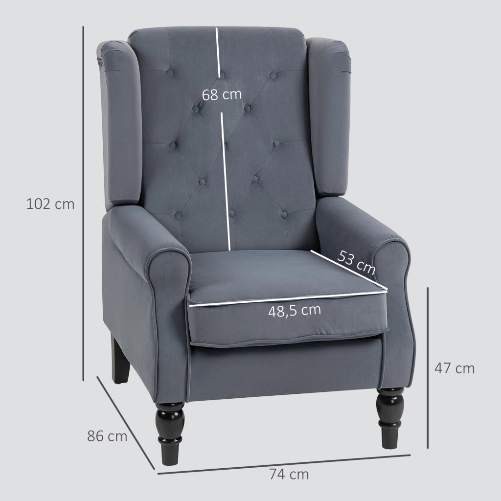 Poltrona reclinabile ¨C Minimal ¨C grigio scuro 74x86x102 cm