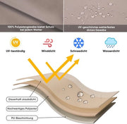 Copertura per ombrellone con manico - copertura per Ø 350 cm - impermeabile - kaki - giardino - balcone copertura per ombrellone da esterno